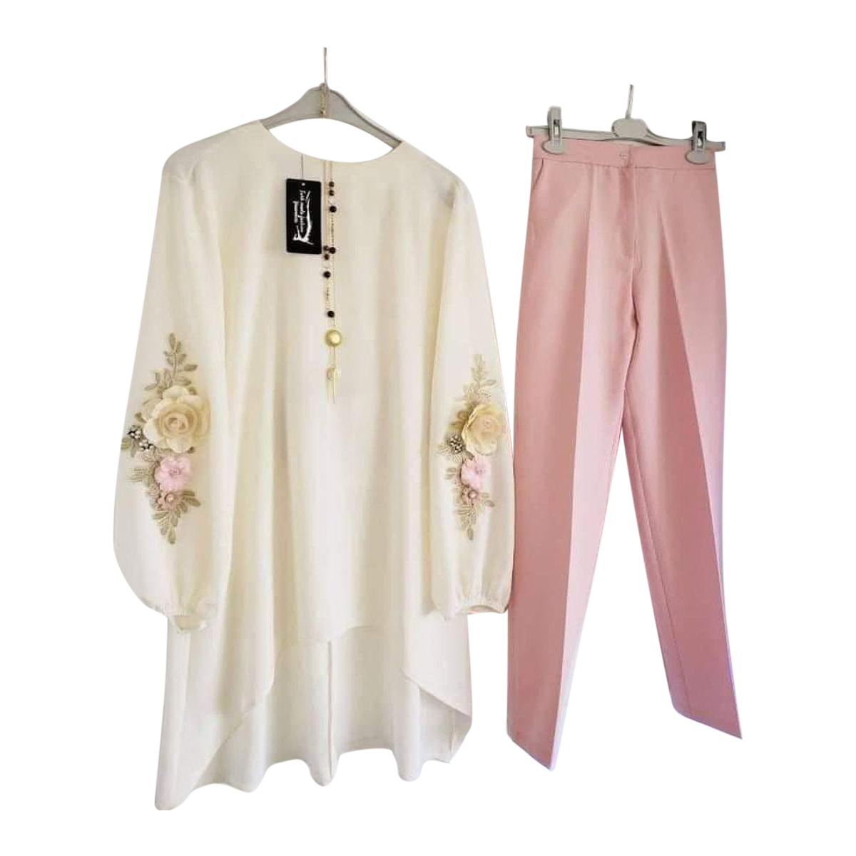 Fashionable & Comfortable dubai cheery floral pant tops Multicolor.